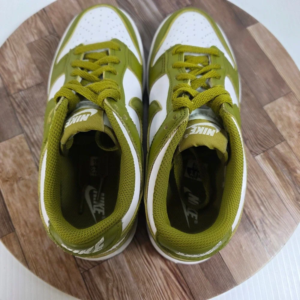 Nike Dunk Low (GS) Shoes Kids 3.5Y Pacific Moss White Sneakers FB9109-108